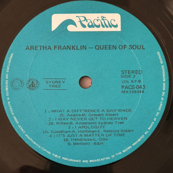 Aretha Franklin – Queen Of Soul LP vinyl record, image 4 of 4