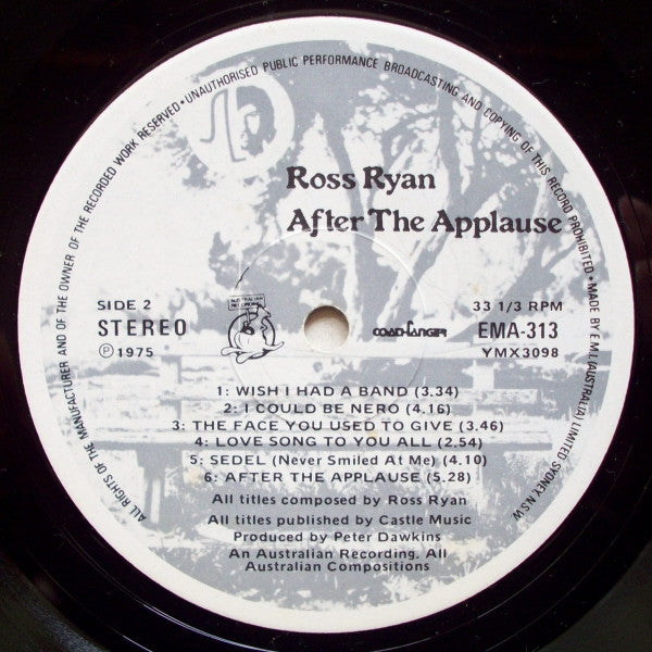 Ross Ryan – After The Applause LP vinyl record, image 4 of 10