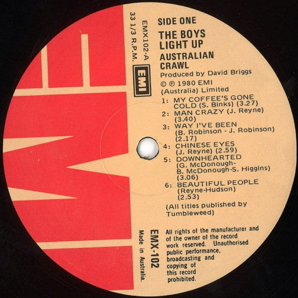 Australian Crawl – The Boys Light Up LP vinyl record, image 5 of 6