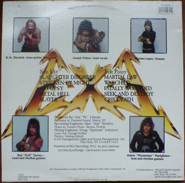 E-X-E – Stricken By Might LP vinyl record, image 2 of 4