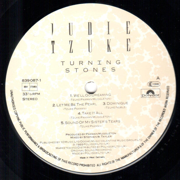 Judie Tzuke – Turning Stones LP vinyl record, image 5 of 8
