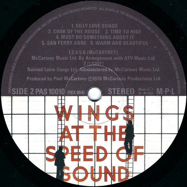 Wings – Wings At The Speed Of Sound LP vinyl record, image 4 of 10