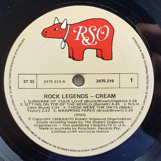 Cream – Rock Legends LP vinyl record, image 3 of 4