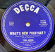 Tom Jones – What's New Pussycat? / The Rose 7" vinyl record, image 1 of 4