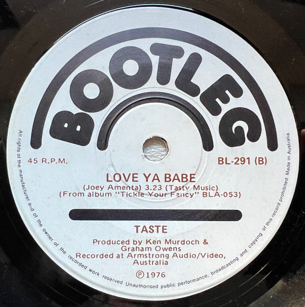 Taste – Boys Will Be Boys 7" vinyl record, image 2 of 3