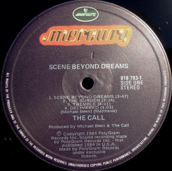The Call – Scene Beyond Dreams LP vinyl record, image 3 of 4