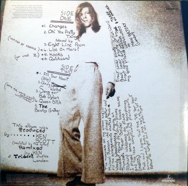 David Bowie – Hunky Dory LP vinyl record, image 2 of 9