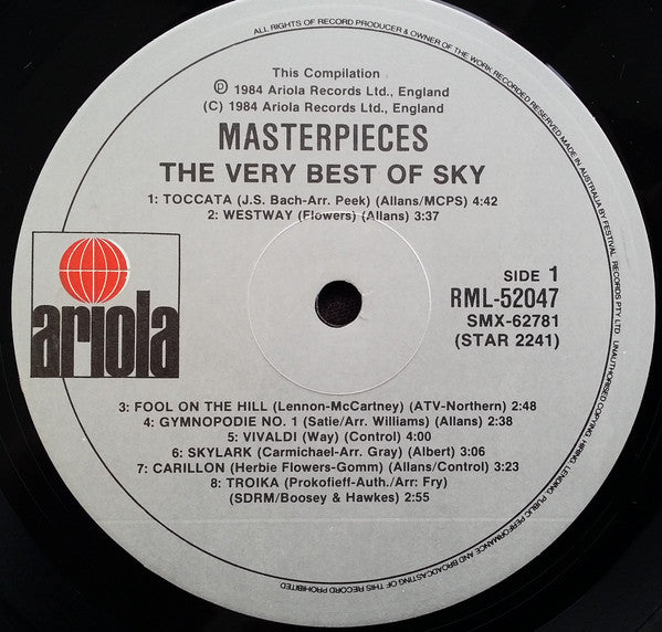 Sky – Masterpieces - The Very Best Of Sky LP vinyl record, image 3 of 4