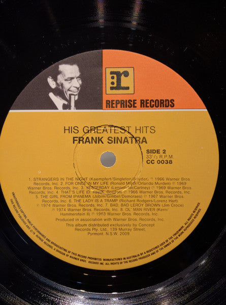 Frank Sinatra – New York New York: His Greatest Hits LP vinyl record, image 3 of 3
