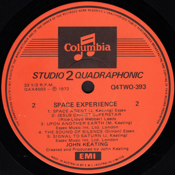 John Keating – Space Experience LP vinyl record, image 4 of 4