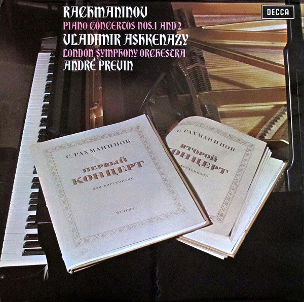 Sergei Rachmaninoff, Vladimir Ashkenazy, London Symphony Orchestra, André Previn – Piano Concertos Nos. 1 And 2 LP vinyl record, image 1 of 4