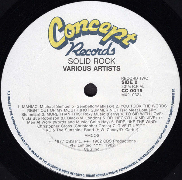 Various – Solid R.O.C.K. (2xLP) LP vinyl record, image 7 of 7