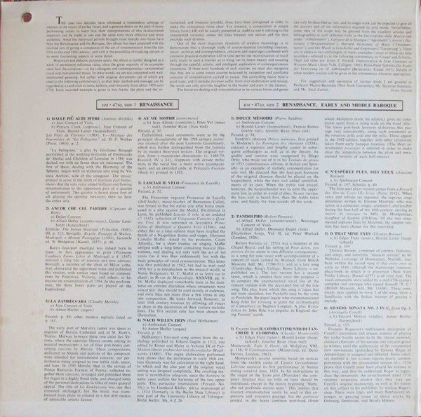 Various – The Art Of Renaissance And Baroque Ornamentation And Embellishment (2xLP) LP vinyl record, image 2 of 8