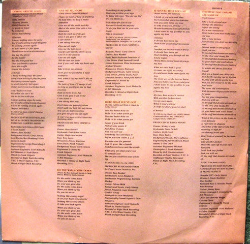 Carly Simon – Coming Around Again LP vinyl record, image 5 of 6
