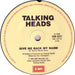 Talking Heads – The Lady Don't Mind 7" vinyl record, image 4 of 4