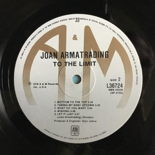 Joan Armatrading – To The Limit LP vinyl record, image 7 of 7