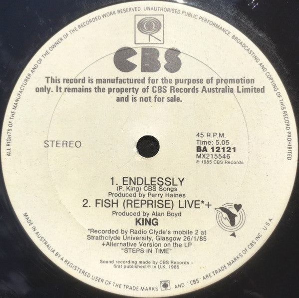 King – Won't You Hold My Hand Now (Youth Mix) 12" vinyl record, image 4 of 4