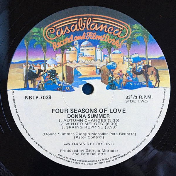 Donna Summer – Four Seasons Of Love LP vinyl record, image 4 of 4