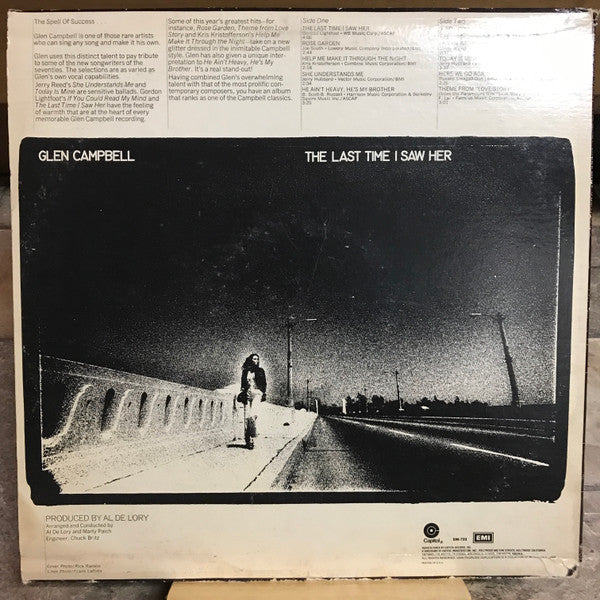 Glen Campbell – The Last Time I Saw Her LP vinyl record, image 2 of 4
