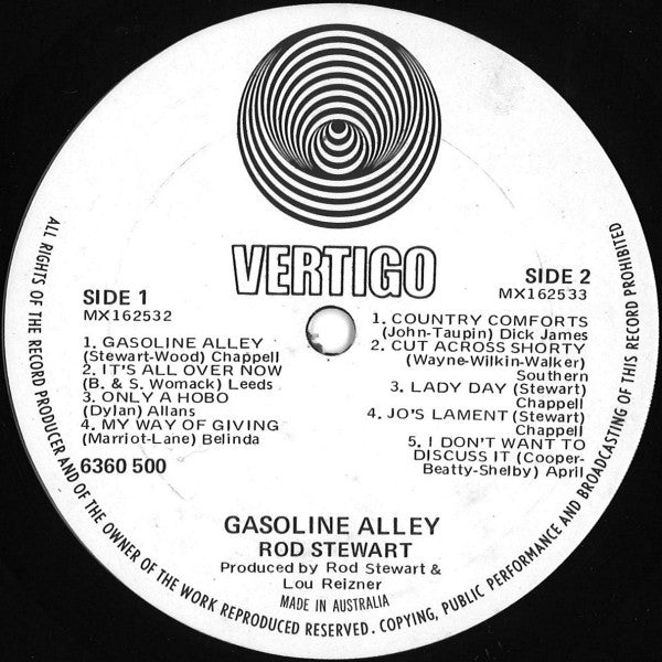 Rod Stewart – Gasoline Alley LP vinyl record, image 4 of 4
