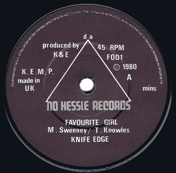 Knife Edge – Favourite Girl 7" vinyl record, image 4 of 5