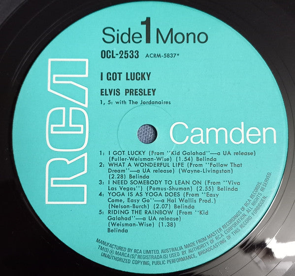 Elvis Presley – I Got Lucky LP vinyl record, image 3 of 4
