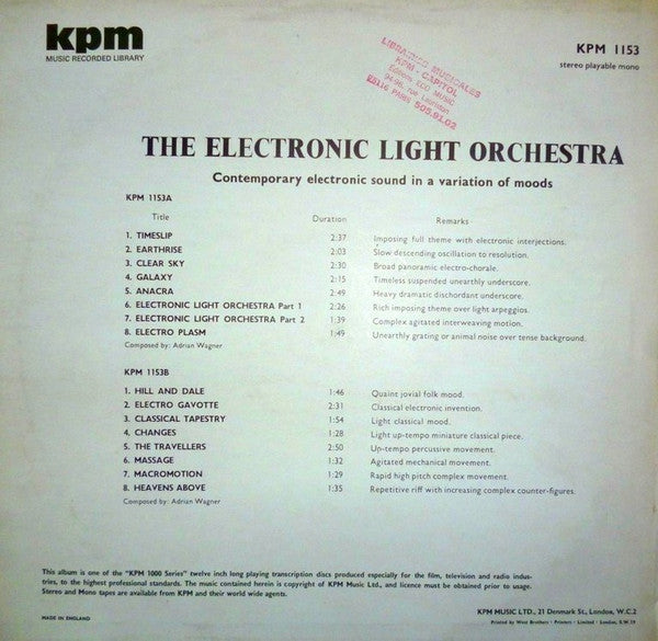 Adrian Wagner – The Electronic Light Orchestra LP vinyl record, image 2 of 4