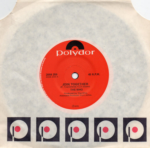 The Who – Join Together 7" vinyl record, image 3 of 3