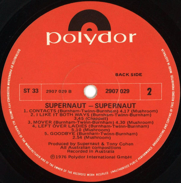 Supernaut – Supernaut LP vinyl record, image 6 of 7