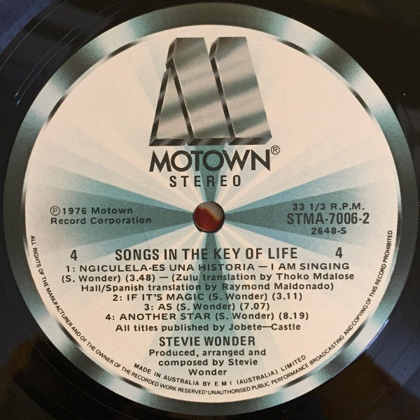 Stevie Wonder – Songs In The Key Of Life (2xLP) LP vinyl record, image 8 of 10