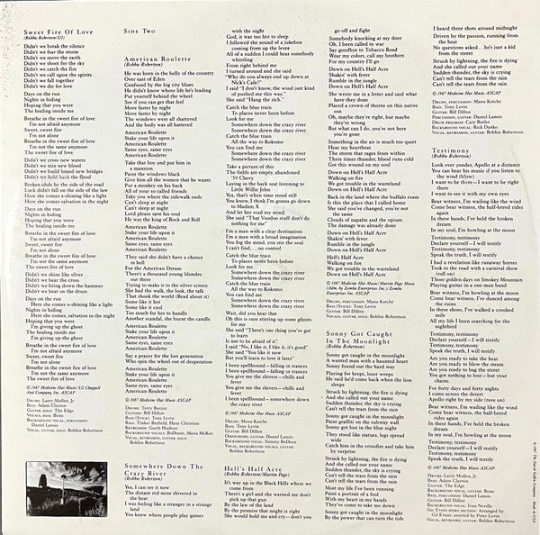 Robbie Robertson – Robbie Robertson LP vinyl record, image 6 of 6