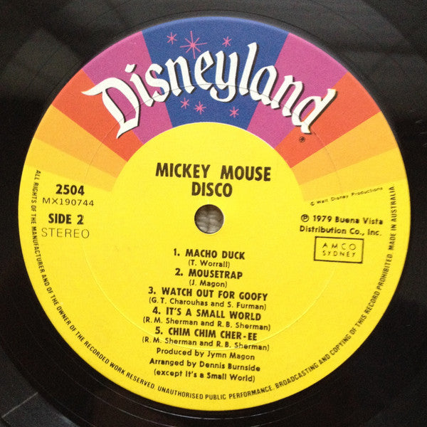 Unknown Artist – Mickey Mouse Disco LP vinyl record, image 4 of 4