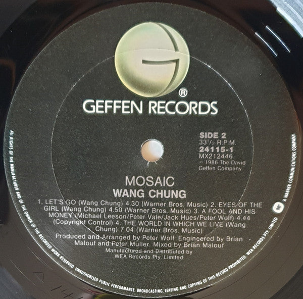 Wang Chung – Mosaic LP vinyl record, image 6 of 6