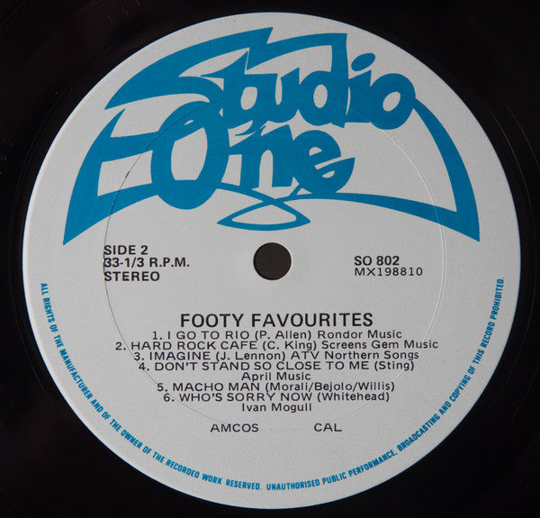 Various – Footy Favourites LP vinyl record, image 4 of 6