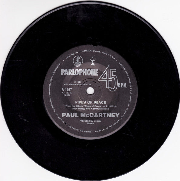 Paul McCartney – Pipes Of Peace 7" vinyl record, image 3 of 4