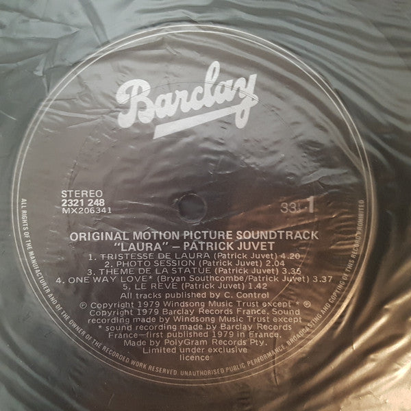 Patrick Juvet – Laura - Original Soundtrack LP vinyl record, image 3 of 8