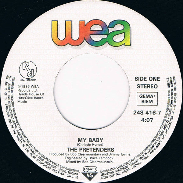 The Pretenders – My Baby 7" vinyl record, image 3 of 4