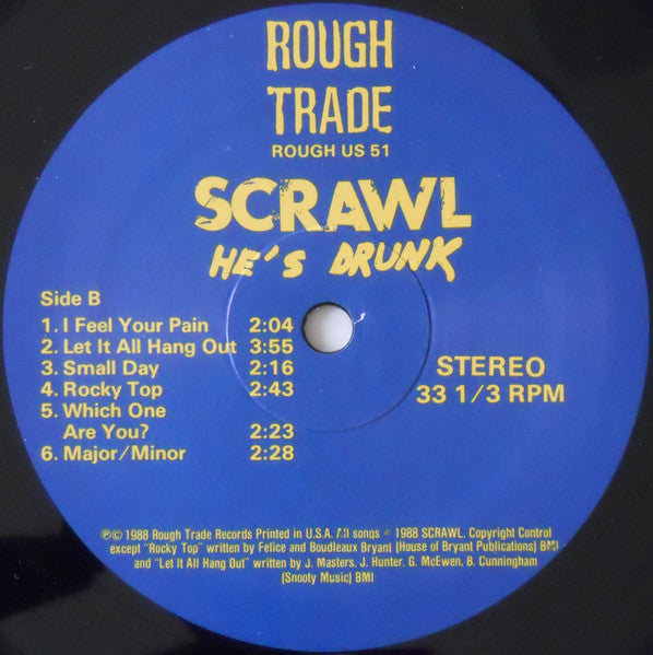 Scrawl – He's Drunk LP vinyl record, image 4 of 6