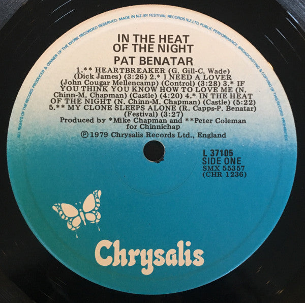 Pat Benatar – In The Heat Of The Night LP vinyl record, image 3 of 4