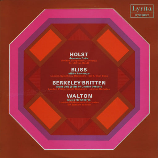 Gustav Holst, Arthur Bliss, Lennox Berkeley, Benjamin Britten, Sir William Walton – Japanese Suite / Mêlée Fantasque / Mont Juic (Suite Of Catalan Dances) / Music For Children LP vinyl record, image 1 of 4