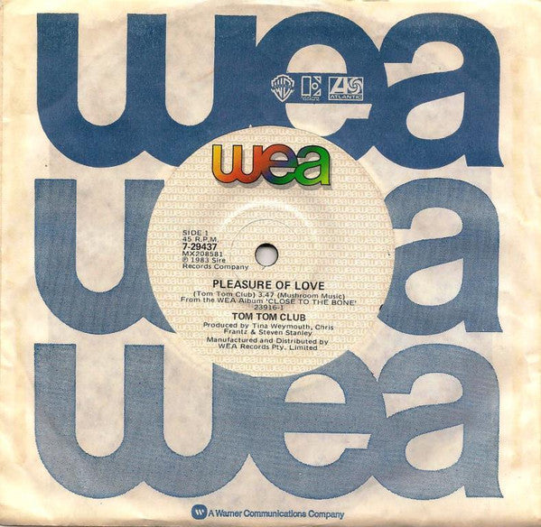 Tom Tom Club – Pleasure Of Love 7" vinyl record, image 1 of 3