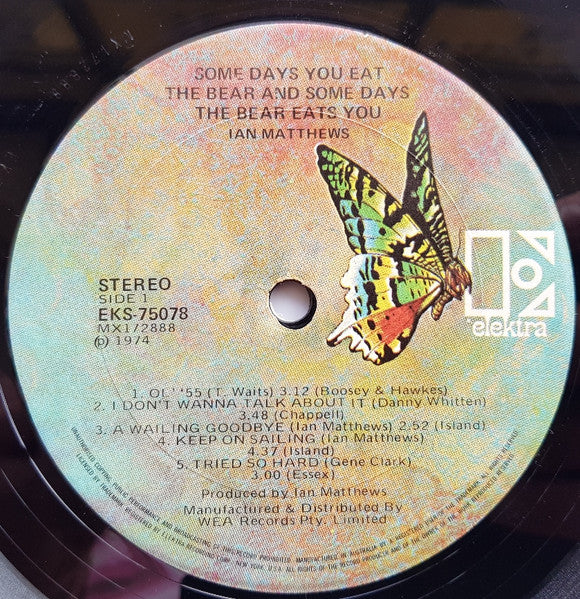 Iain Matthews – Some Days You Eat The Bear And Some Days The Bear Eats You LP vinyl record, image 3 of 4