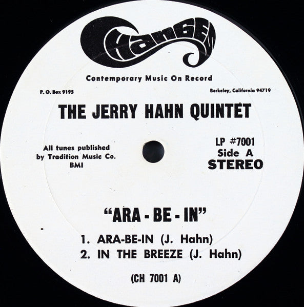 The Jerry Hahn Quintet – Ara-Be-In LP vinyl record, image 3 of 4