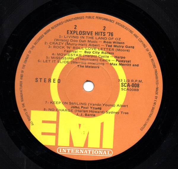 Various – Explosive Hits '76 LP vinyl record, image 4 of 4