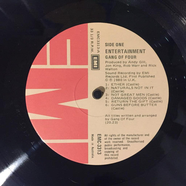 Gang Of Four – Entertainment! LP vinyl record, image 3 of 4