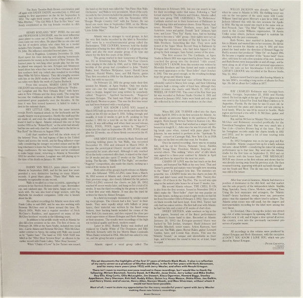 Various – Atlantic Rhythm And Blues 1947-1974 (Volume 1 1947-1952) (2xLP) LP vinyl record, image 3 of 8