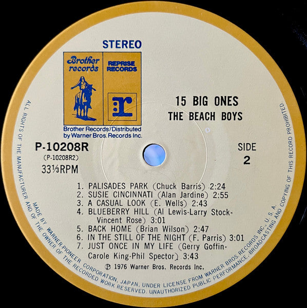 The Beach Boys, The Beach Boys – 15 Big Ones = 偉大なる15年 LP vinyl record, image 6 of 10
