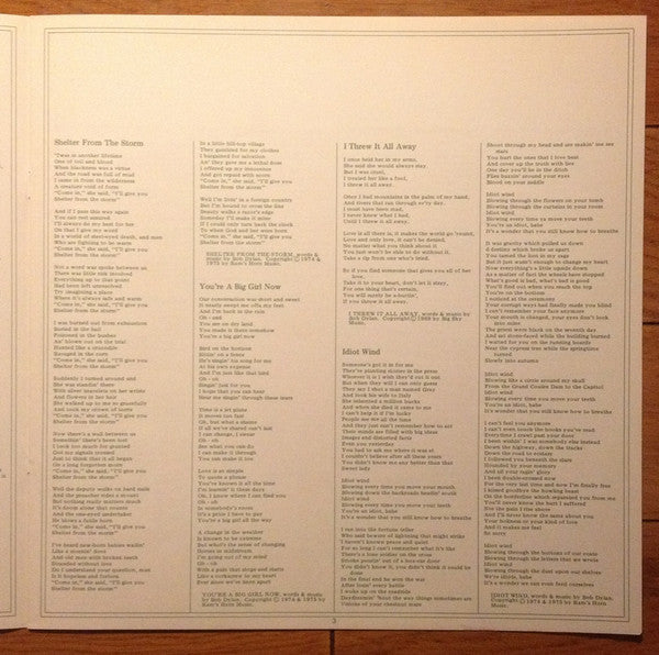 Bob Dylan – Hard Rain LP vinyl record, image 10 of 10