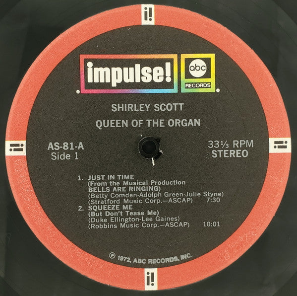 Shirley Scott – Queen Of The Organ LP vinyl record, image 2 of 3