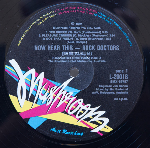 Rock Doctors – Now Hear This 12" vinyl record, image 3 of 4